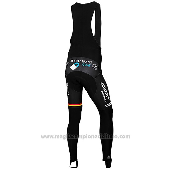 2015 Abbigliamento Ciclismo Lotto Soudal Rosso e Bianco Manica Lunga e Salopette